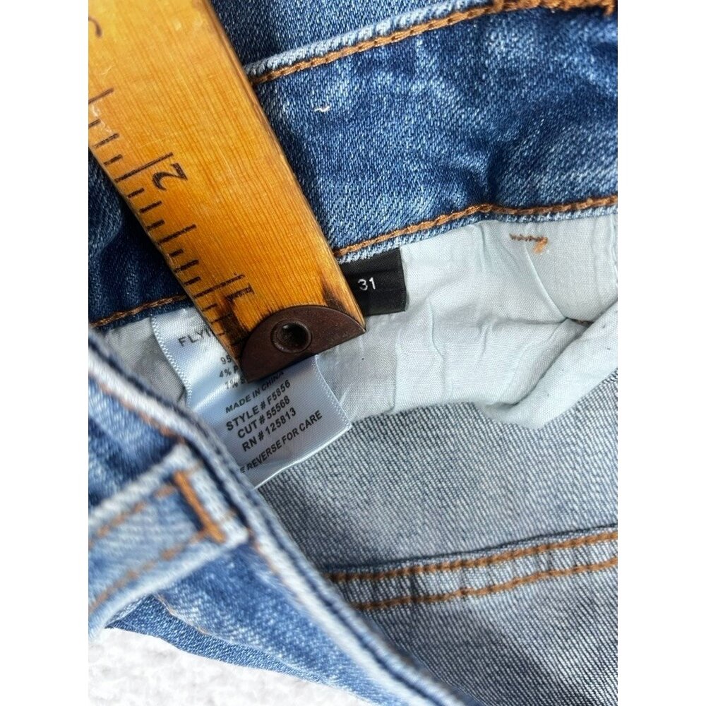 Women's Flying Monkey High Rise Cuffed Baggy Wide Leg Denim Jeans Size 31 - Picture 10 of 13